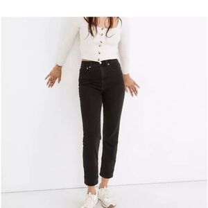 Classic Straight Madewell black denim jeans
